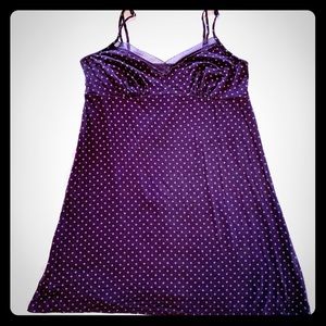 💜Purple & White Polka Dot Chemise Nightgown💜